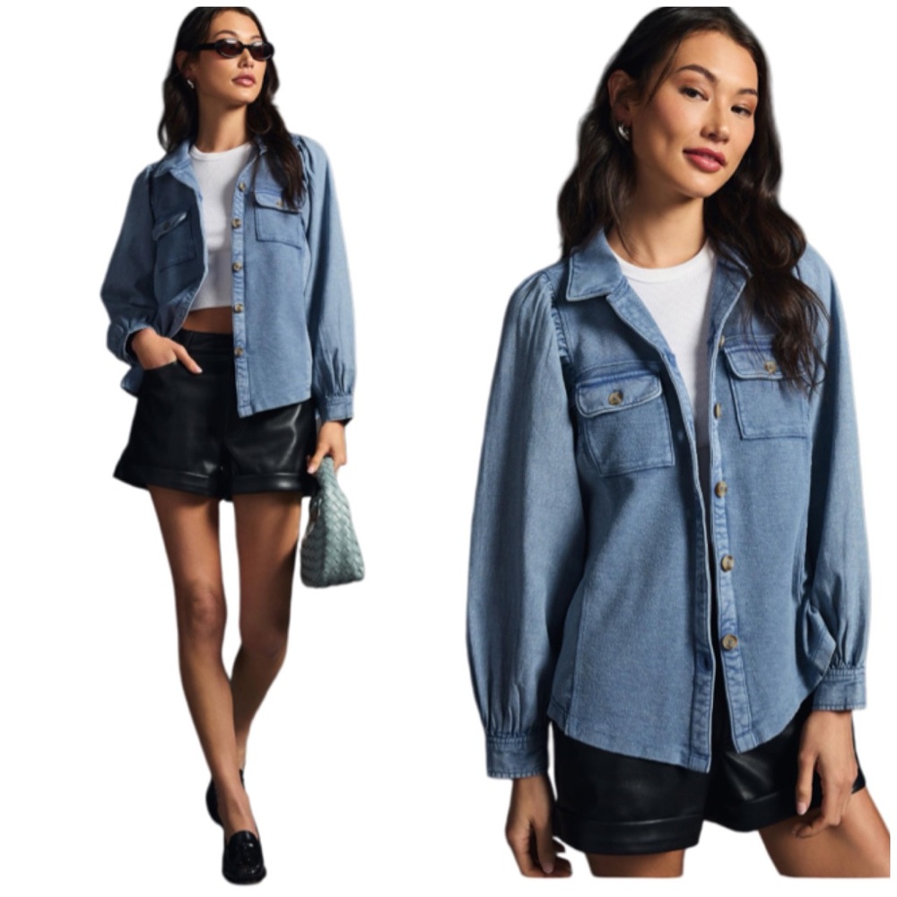 Anthropologie Pilcro Chambray Shaket